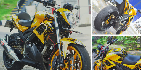 Modifikasi Yamaha Vixion layaknya Bumblebee