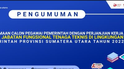 Mantap, Pemprov Sumatera Utara  Siap Buka Pendaftaran PPPK 2023, Total 2437