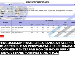 Cek Link PDF Pengumuman Hasil Seleksi Calon PPPK Tenaga Teknis Kabupaten Lampung Selatan Formasi Tahun 2022