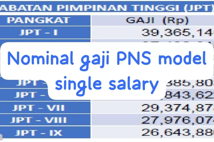 Cek Besaran Gaji PNS dengan Sistem Single Salary, Diklaim Bakal Menguntungkan ASN