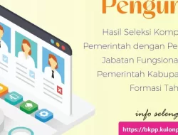 Link Pengumuman Hasil Seleksi PPPK Tenaga Teknis Pemkab Kulon Progo 2023