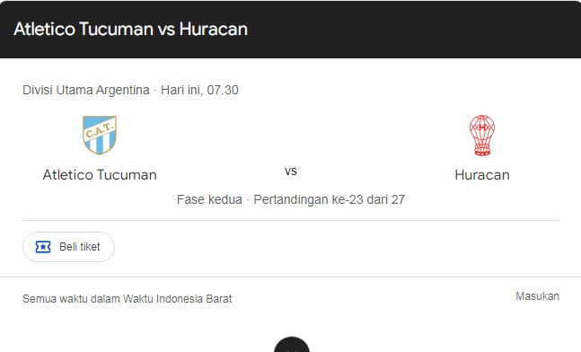 Prediksi Skor Tucuman vs Huracan, Jadwal Divisi Utama Liga Argentina 19 November 2024