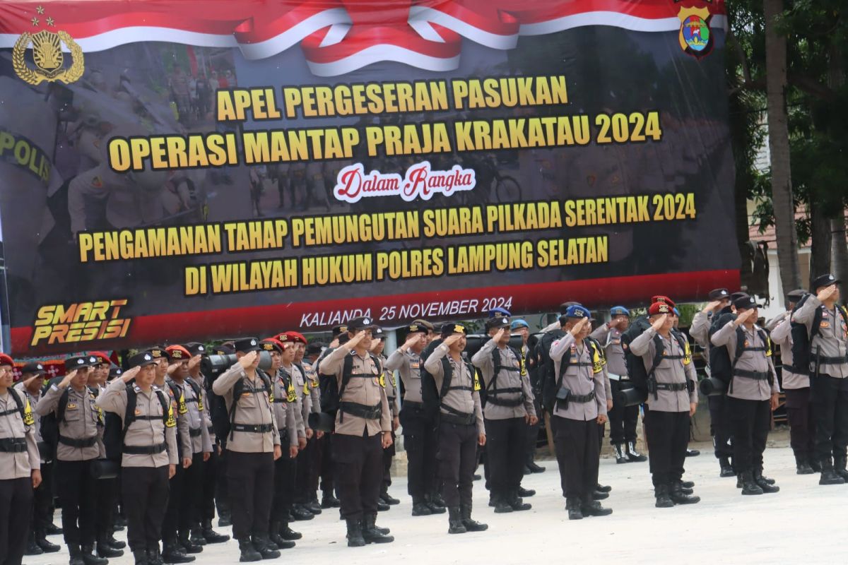 Polres Lamsel Gelar Operasi Besar Amankan TPS dengan 4.263 Personel