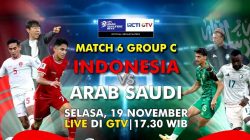 Prediksi Indonesia vs Arab Saudi, Jadwal Kualifikasi Piala Dunia 19 November 2024