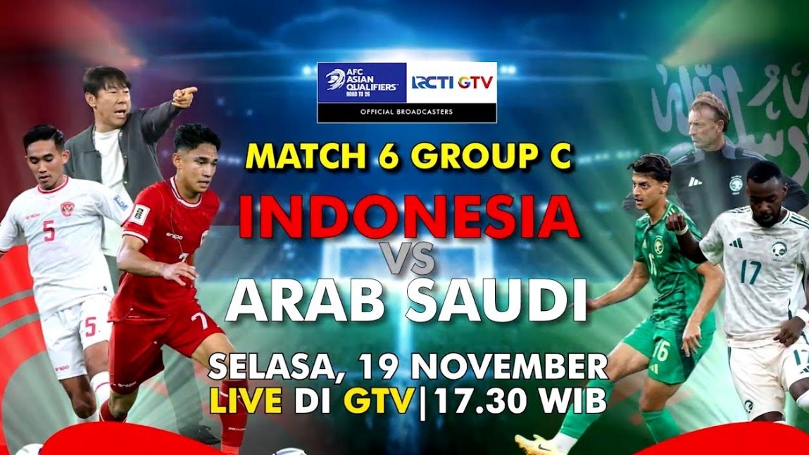 Prediksi Indonesia vs Arab Saudi, Jadwal Kualifikasi Piala Dunia 19 November 2024