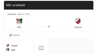 Prediksi NEC Nijmegen vs Utrecht, Jadwal Eredivisie Liga Belanda 24 November 2024