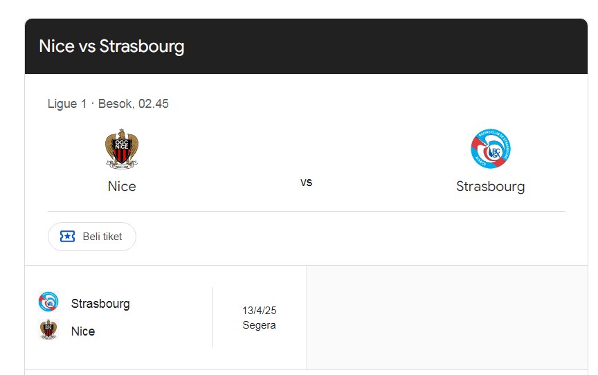 Prediksi Nice vs Strasbourg, Jadwal Ligue 1 Prancis 25 November 2024