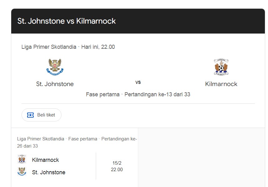 Prediksi St Johnstone vs Kilmarnock, Jadwal Liga Skotlandia 23 November 2024