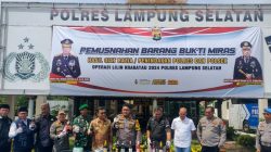 Polres Lampung Selatan Berhasil Sita Ratusan Botol Miras Sebelum Tahun Baru